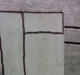Silver and Black Blocks Area Rug