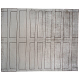 Silver and Black Blocks Area Rug