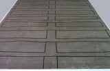 Silver and Black Blocks Area Rug