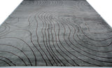 Contour Lines Silver Area Rug