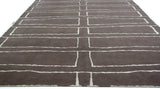 Chocolate and Cream Lines Area Rug