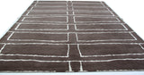 Chocolate and Cream Lines Area Rug