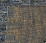 Blue and Brown Jute Area Rug