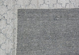 Silver and Grey Quatrefoil Design Wool Area Rug