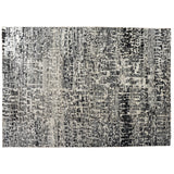 Grunge Black and Silver Area Rug