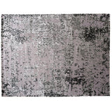 Silver and Lilac Abstract Rug