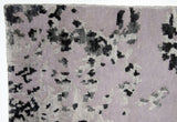 Silver and Lilac Abstract Rug