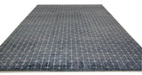 Blue All-Over Design Contemporary Rug
