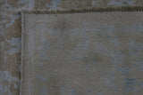 Contemporary Hi-Low Rug in Taupe and Teal