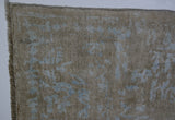Contemporary Hi-Low Rug in Taupe and Teal