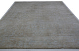 Contemporary Hi-Low Rug in Taupe and Teal