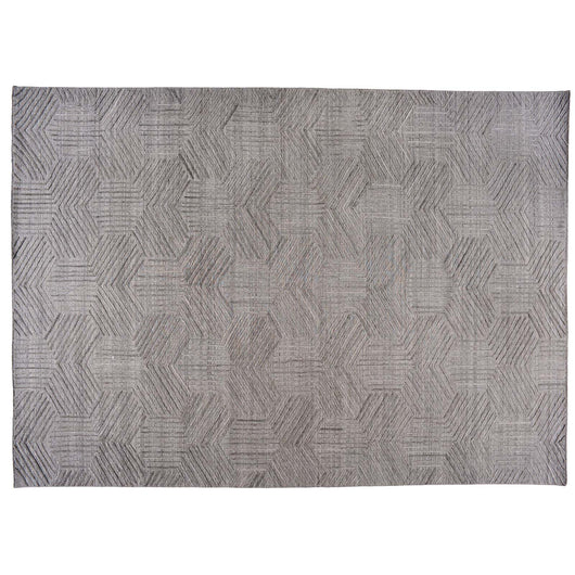 Gray Geometric Design Rug