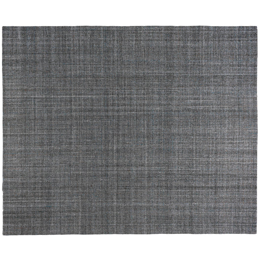 Tufted Grey Area Rug with Turquoise and Gold