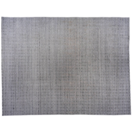 Grey High Low Contemporary Rug