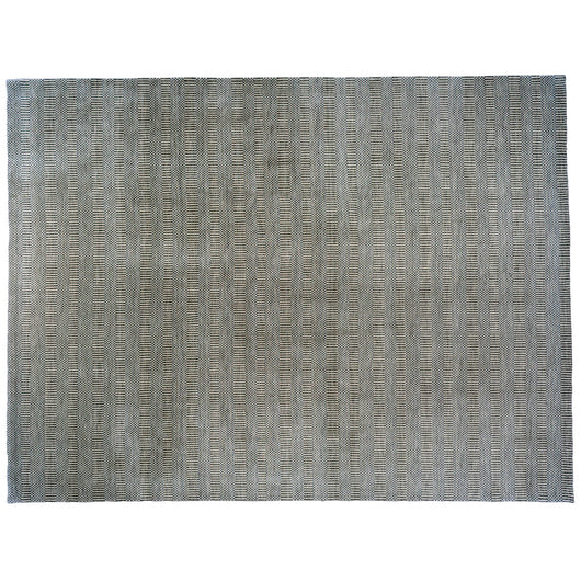 Stripes and Checks Area Rug in Steel and Grey