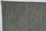 Stripes and Checks Area Rug in Steel and Grey