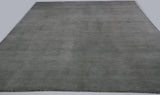 Stripes and Checks Area Rug in Steel and Grey