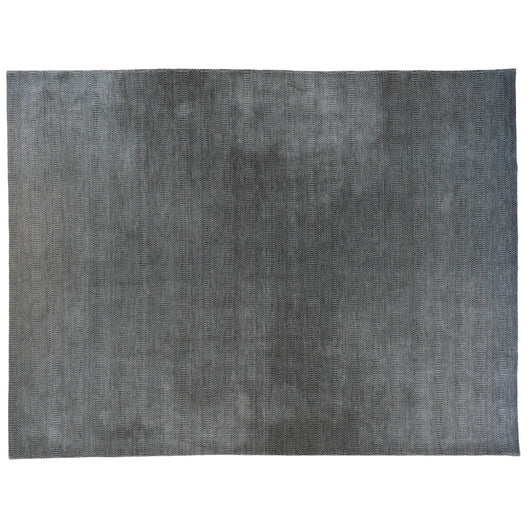 Stripes and Checks Area Rug in Charcoal and Grey