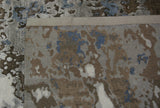 Blue and Taupe Abstract Area Rug