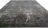 Blue and Taupe Abstract Area Rug