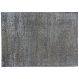 Charcoal and Blue Geometric Pattern Rug