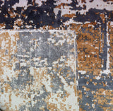 Caramel, Charcoal and Ivory Abstract Area Rug