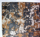 Caramel, Charcoal and Ivory Abstract Area Rug