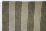 Brown and Beige Stripe Nepalese Area Rug