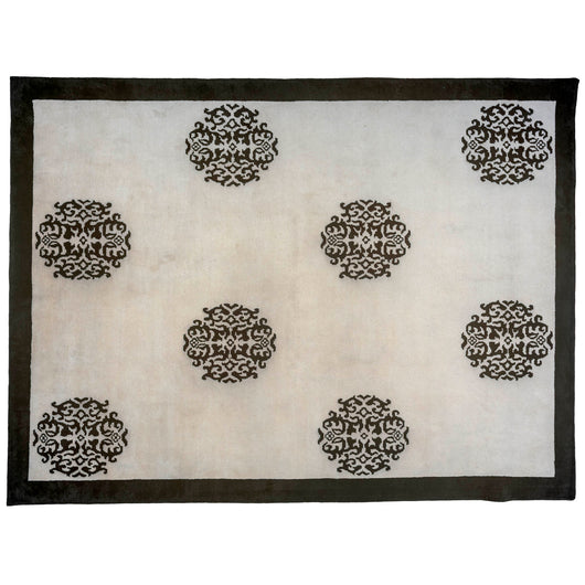 Peking Design Wool and Silk Area Rug