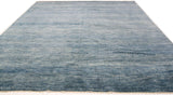 Blue and White Patchwork Look Area Rug