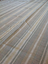 Sand Stripe Indian Wool Dhurrie Rug - 9' x 12'