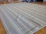Sand Stripe Indian Wool Dhurrie Rug - 9' x 12'