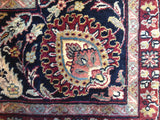 Traditional Kashan Style Rug in Red and Blue