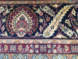 Traditional Kashan Style Rug in Red and Blue
