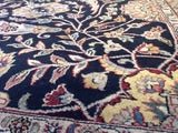 Brown Floral Traditional Style Wool Area Rug