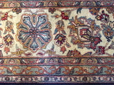Brown Floral Traditional Style Wool Area Rug