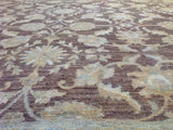 Brown and Beige Floral Rug