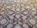 Brown and Beige Floral Rug