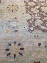 Brown and Beige Floral Rug
