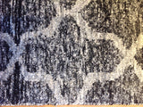 Black and Gray Interlock Pattern Rug