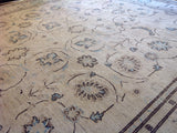 Beige, Brown and Teal Afghan Area Rug