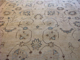 Beige, Brown and Teal Afghan Area Rug