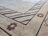 Beige and Brown Khotan Style Rug