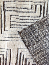 Cream and Charcoal Maze Area Rug