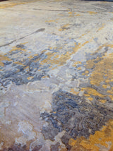 Silver Abstract Area Rug