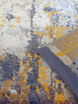 Silver Abstract Area Rug