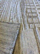Ivory Geometric Cut and Loop Area Rug