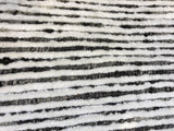 Ivory and Charcoal Stripe Cut and Loop Area Rug