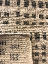 Charcoal and Ivory Squares Area Rug