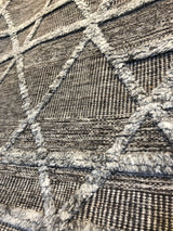 Silver Geometric Design Area Rug
